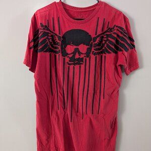 AFFLICTION red skull t shirt size large